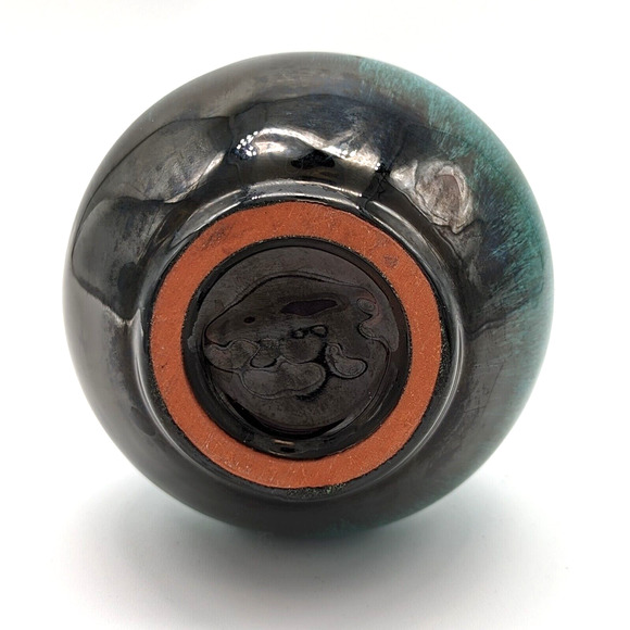 Blue Mountain Pottery Vase Drip Glaze Redware 8.5" Tall Vintage Mid Century - Picture 8 of 12